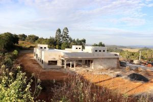 Obra do Cmei Raio de Sol está avançando. Foto: Assessoria de Imprensa/Prefeitura de Piên