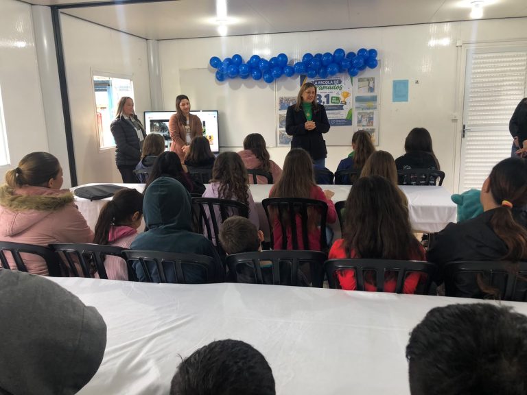 Escola de Gramados, de Piên, celebrou as conquistas no Ideb. Foto: Divulgação/Escola de Gramados