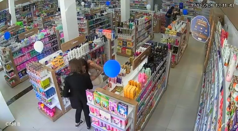 Imagens mostram suspeitas cometendo os furtos na região. Foto: Reprodução