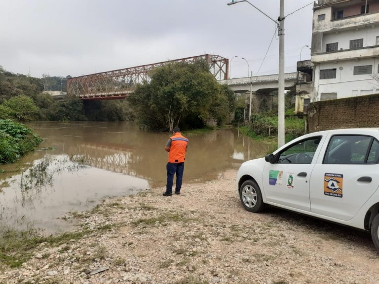 Defesa Civil de Rio Negro monitora constantemente a situação. Foto: Assessoria de Imprensa/Prefeitura de Rio Negro