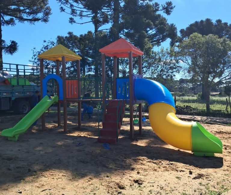 Playgrounds foram instalados em diferentes localidades. Foto: Assessoria de Imprensa/Prefeitura de Campo do Tenente