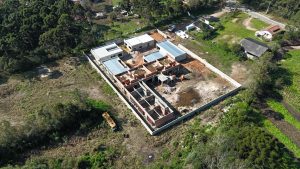 Obra segue avançando em ritmo acelerado. Foto: Assessoria de Imprensa/Prefeitura de Agudos do Sul