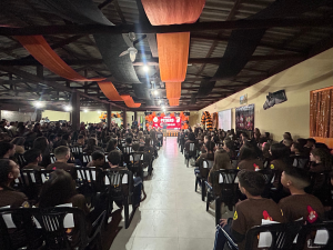 Cerimônia reuniu cerca de 180 estudantes dos 5° anos. Foto: Assessoria de Imprensa/Prefeitura de Agudos do Sul