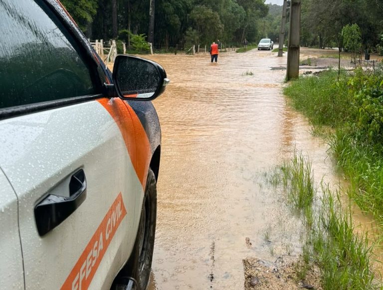 Foram registrados alagamentos em diferentes pontos da cidade. Foto: Assessoria de Imprensa/Prefeitura de Contenda